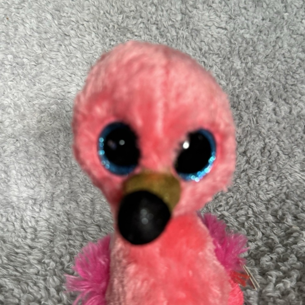 Ty Beanie Boo Gilda the Flamingo Plush 6" Pink Stuffed Animal Soft Toy - Picture 3 of 9